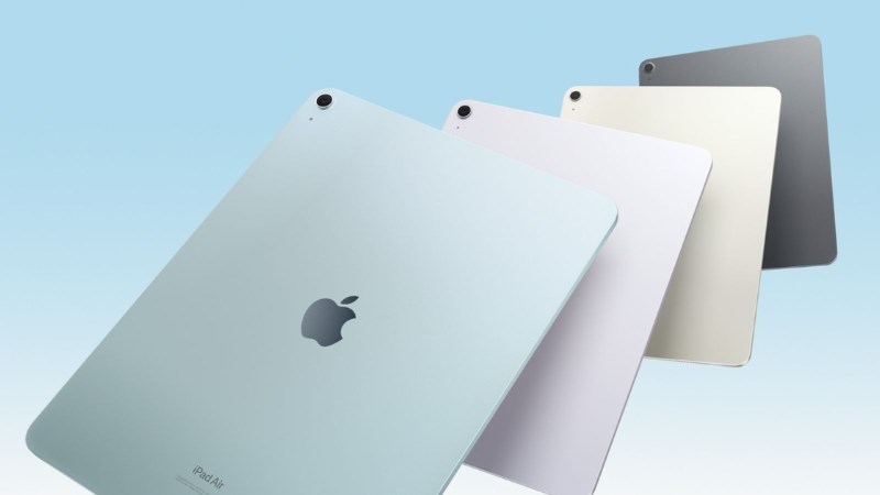 iPad Air 6 có 4 màu: Xám, Vàng, Tím, Xanh lam