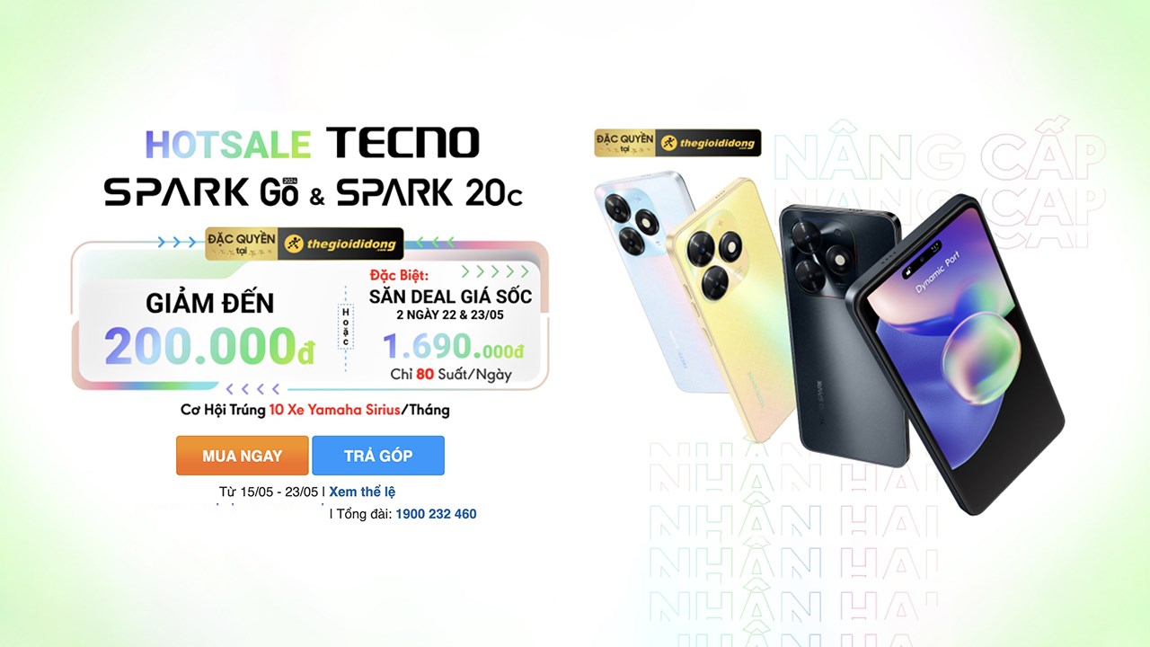 Chỉ 80 suất mỗi ngày: Giảm thêm 100K cho 2 smartphone Tecno mới, chỉ từ 1.69 triệu