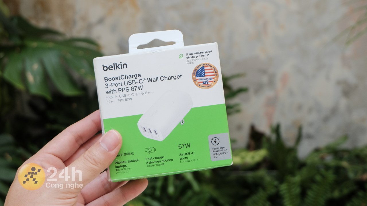 Trên tay Belkin BoostCharge 3 Port USB-C Wall Charger