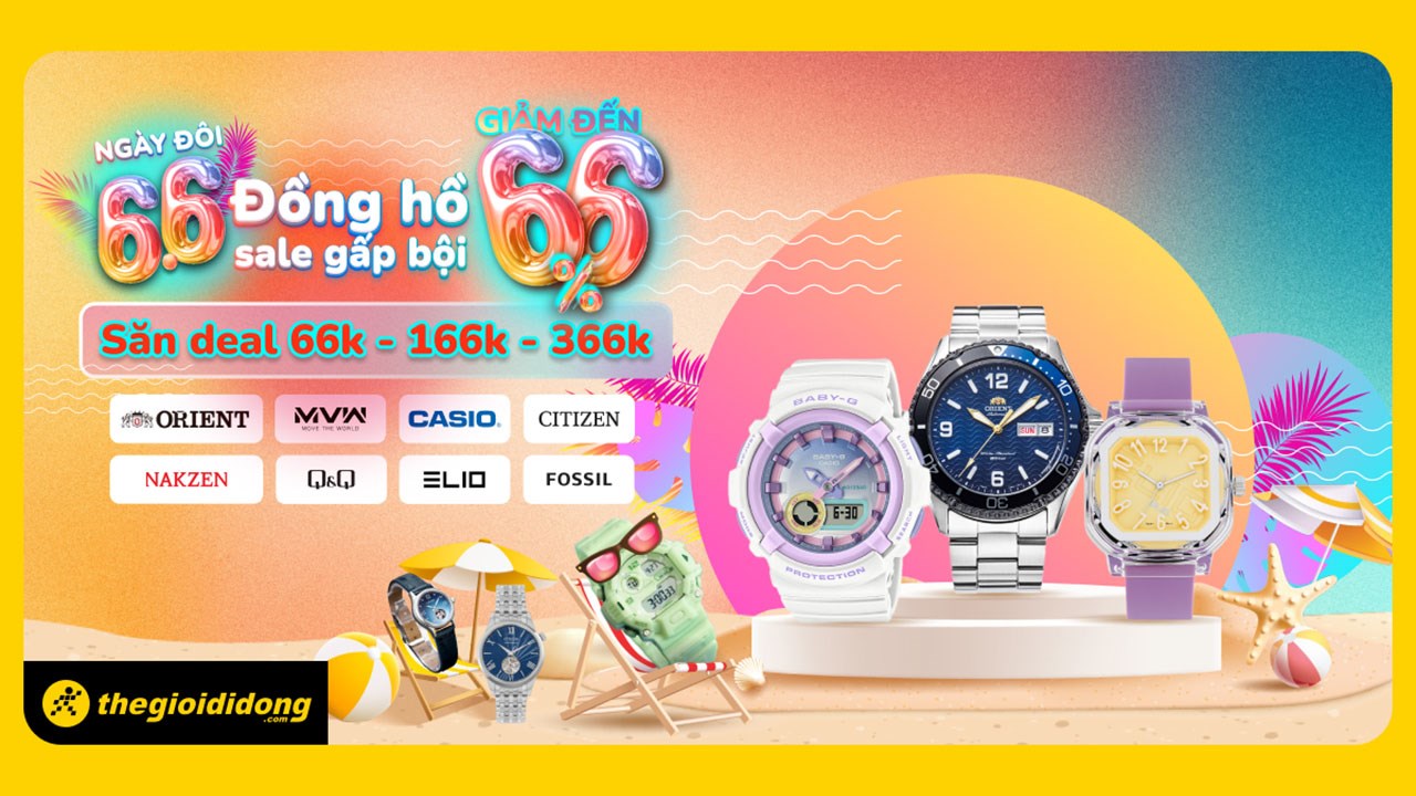 Săn đồng hồ thời trang đồng giá 166K - 266K - 666K, smartwatch giảm đến 50% chỉ từ 490K