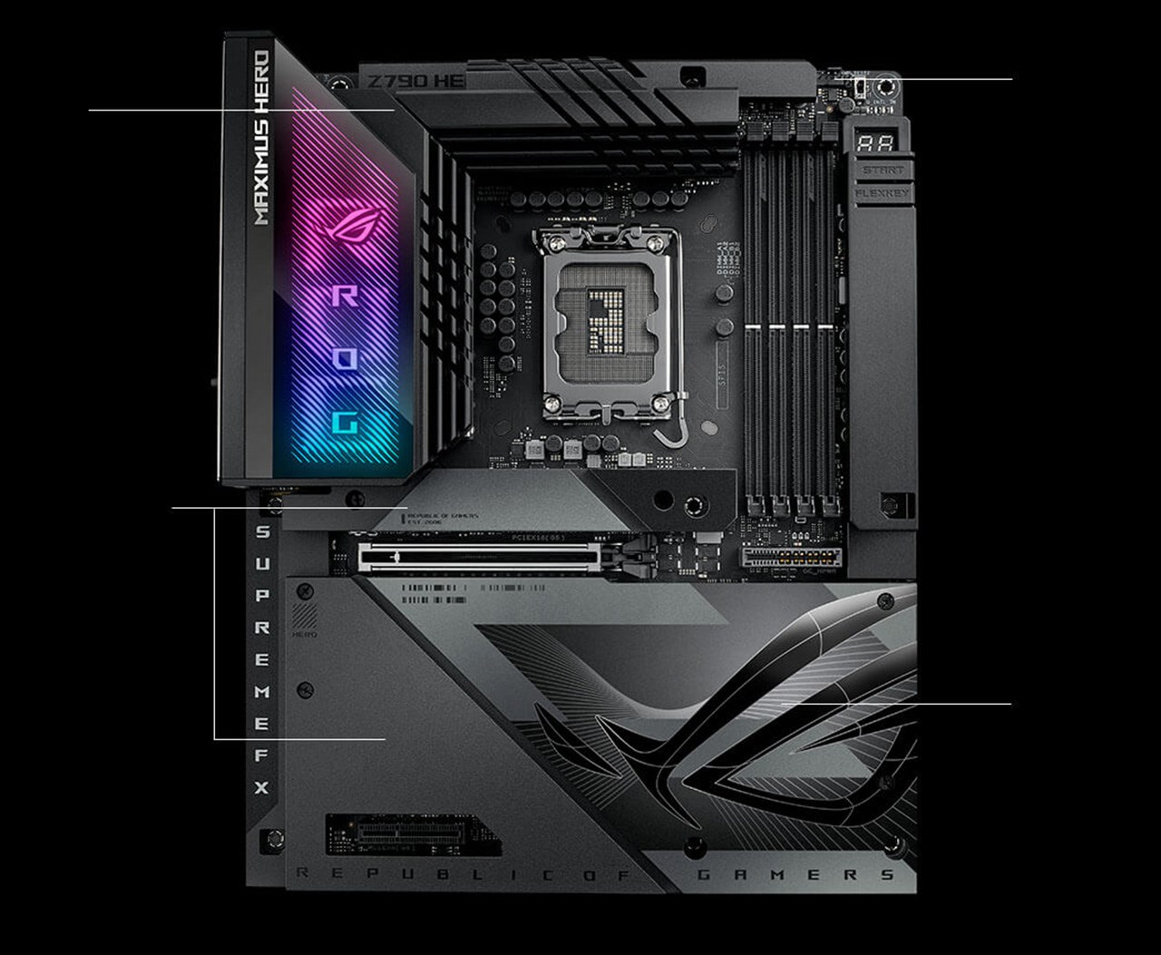 Bo mạch chủ ASUS ROG Maximus Hero BTF sẽ giúp game thủ có thêm không gian DIY 