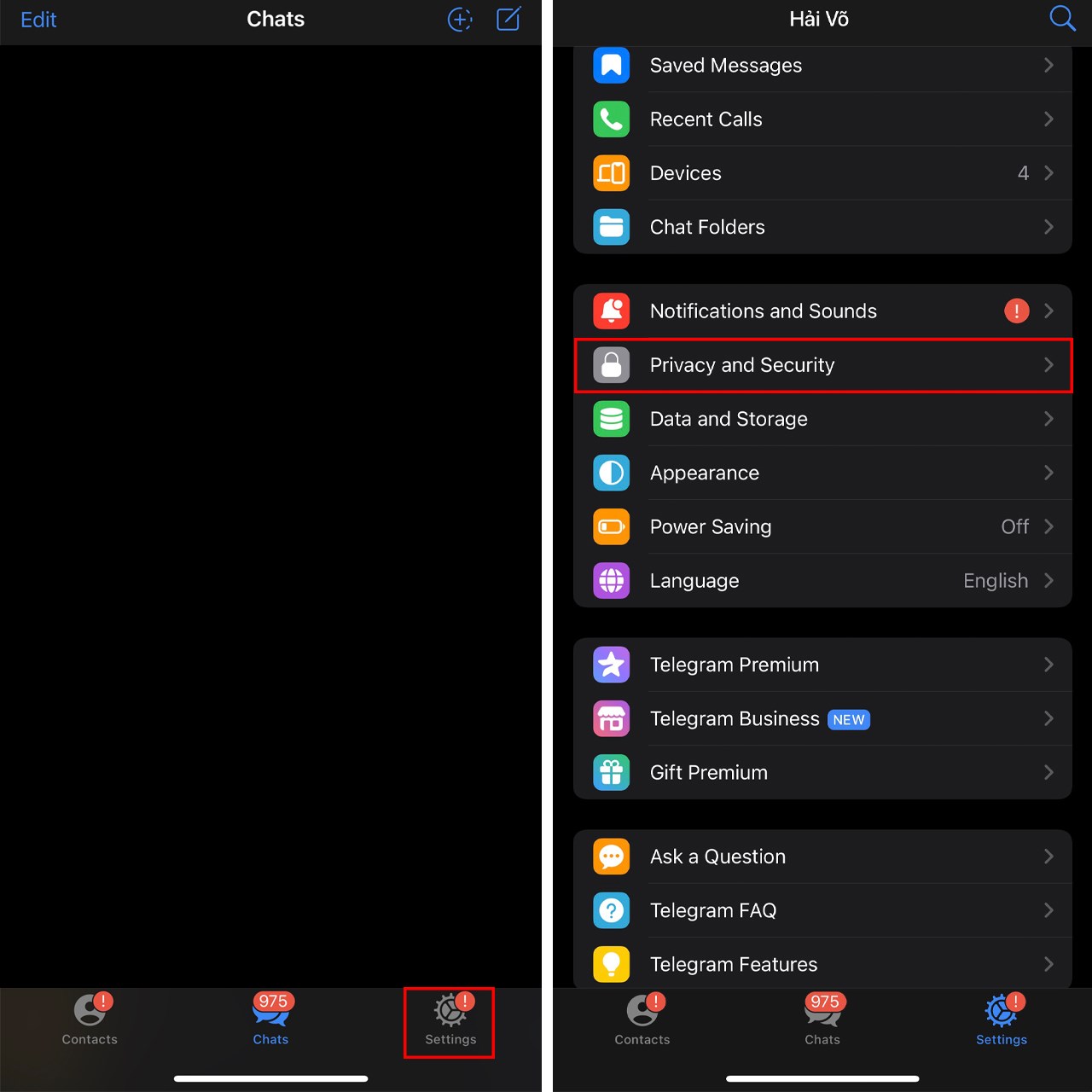 Cách xóa tất cả danh bạ trên Telegram Cách xóa tất cả danh bạ trên Telegram
