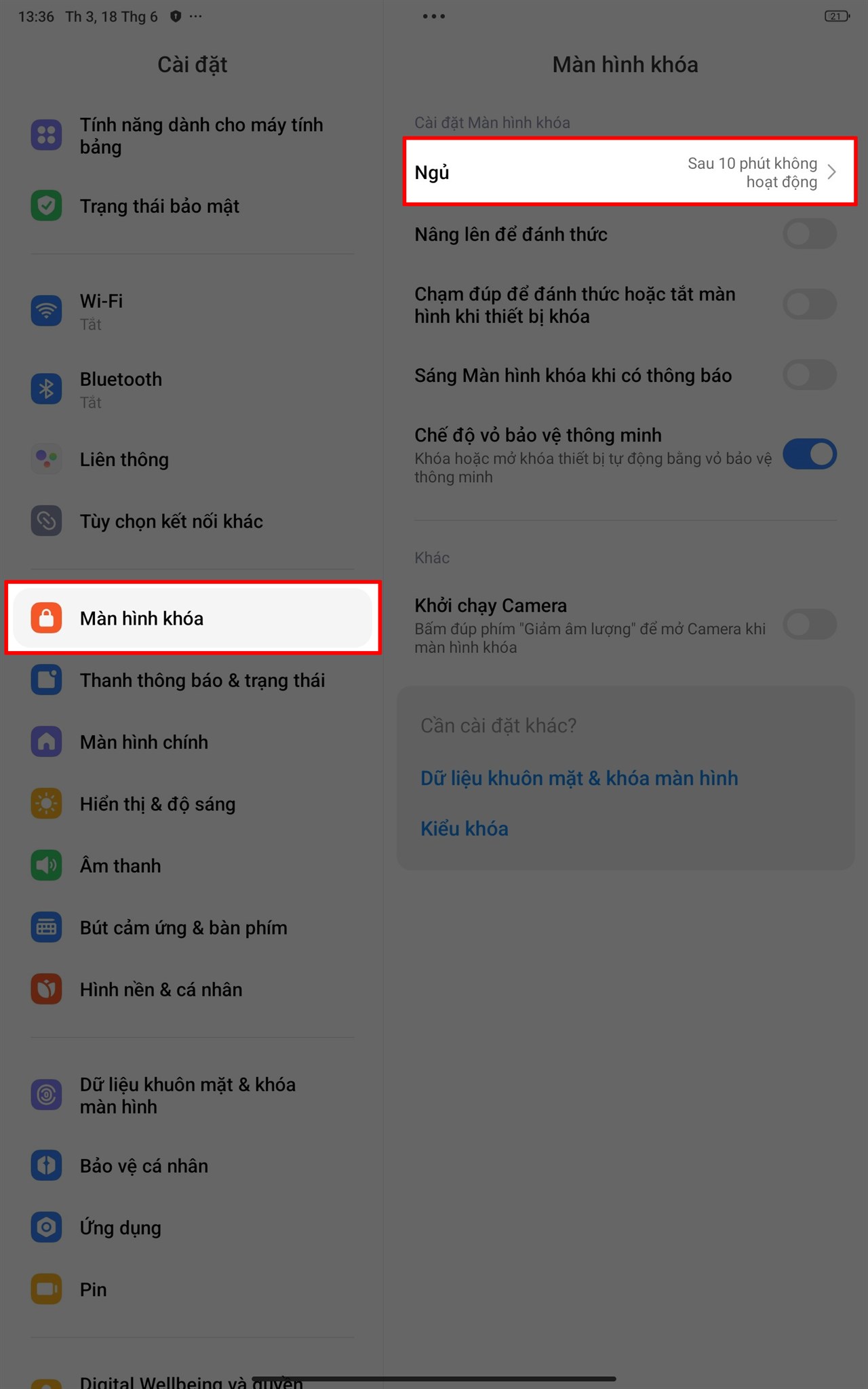 Cách chỉnh thời gian tắt màn hình tự động trên Redmi Pad Pro