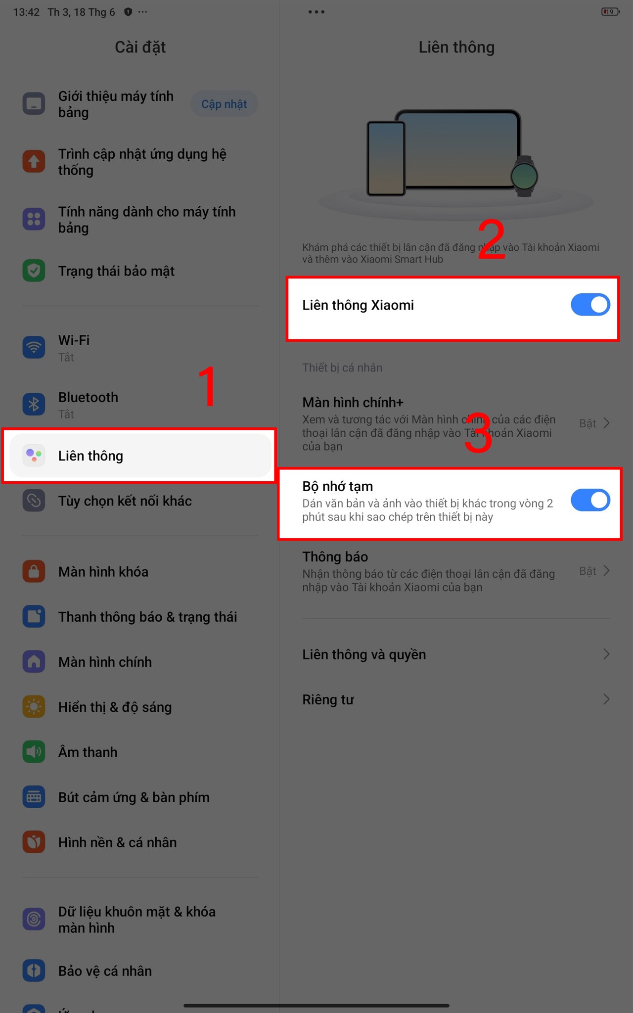 Cách dán văn bản copy từ điện thoại sang Redmi Pad Pro Cách dán văn bản copy từ điện thoại sang Redmi Pad Pro