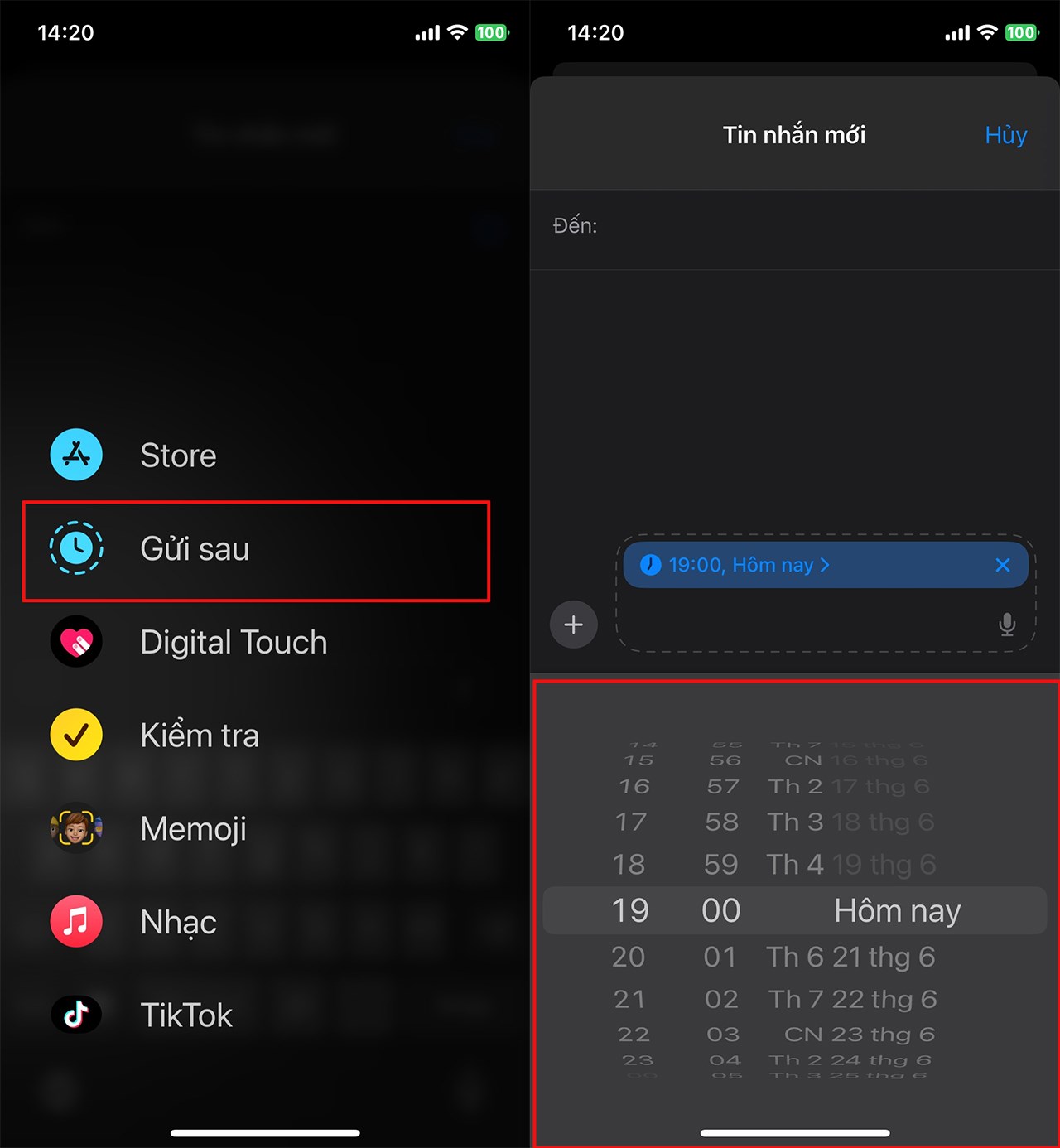 Cách hẹn giờ gửi tin nhắn trên iMessage Cách hẹn giờ gửi tin nhắn trên iMessage