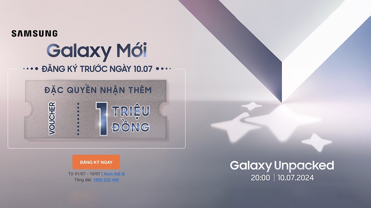 Đăng ký nhận thông tin Galaxy Z Mới nhận voucher 1 triệu đồng, tham gia minigame trúng bộ quà 100 triệu