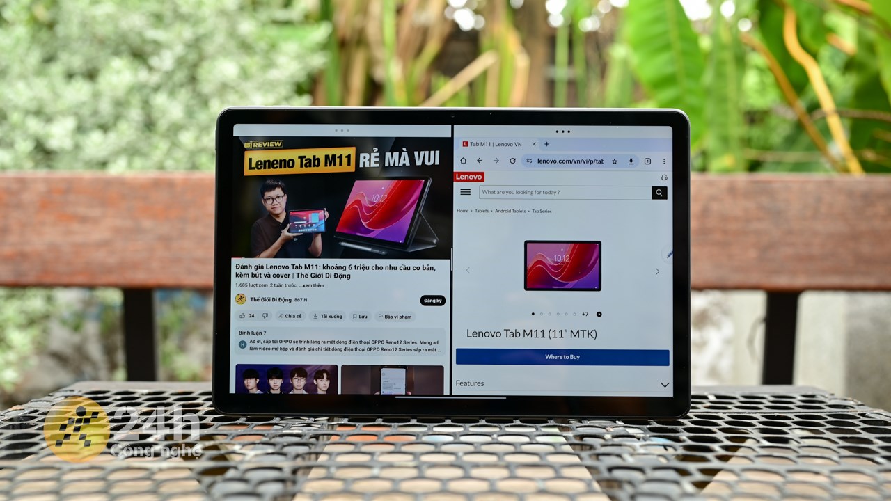 Cách chia đôi màn hình trên Lenovo Tab M11