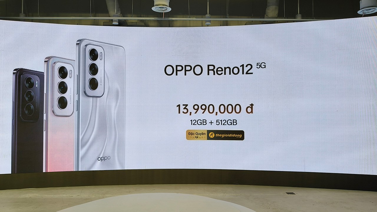 Giá bán chính thức của OPPO Reno12 