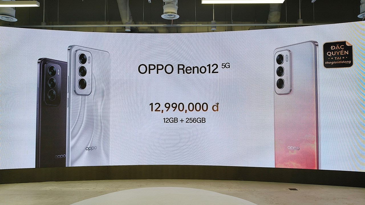 Giá bán chính thức của OPPO Reno12 