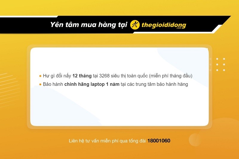 Chính sách bảo hành laptop tại Thế Giới Di Động Chính sách bảo hành laptop tại Thế Giới Di Động