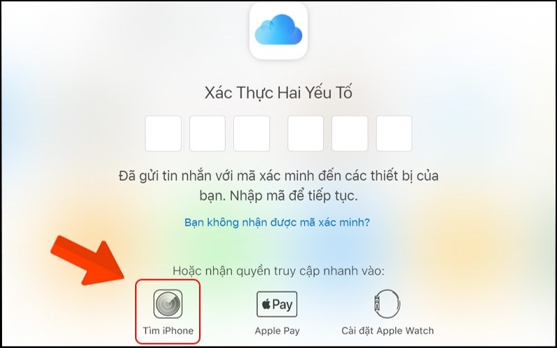 Chọn chức năng Tìm iPhone