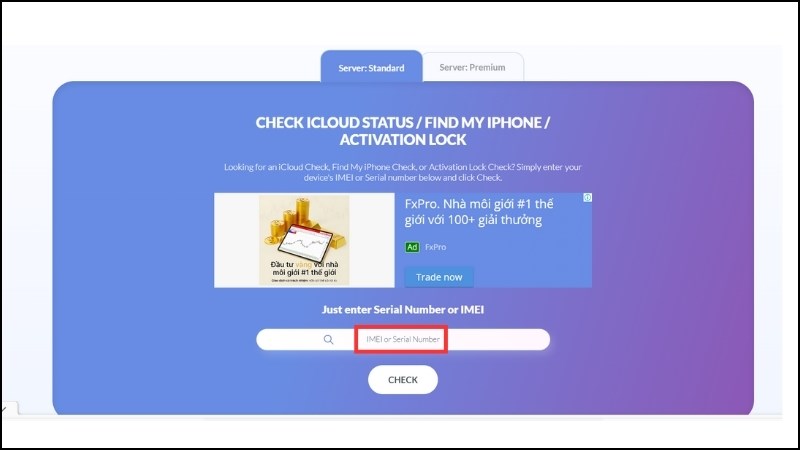 Nhập vào IMEI điện thoại để kiểm tra trang thái iCloud và Tìm thiết bị Nhập vào IMEI điện thoại để kiểm tra trang thái iCloud và Tìm thiết bị