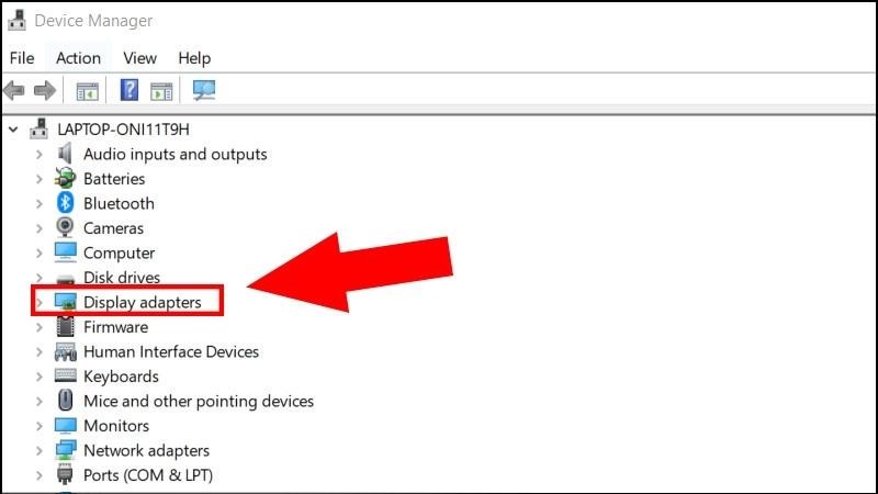 Nhấn đúp vào Display adapters