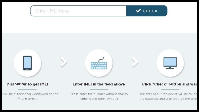 Nhập IMEI từ thiết bị của bạn tại đây