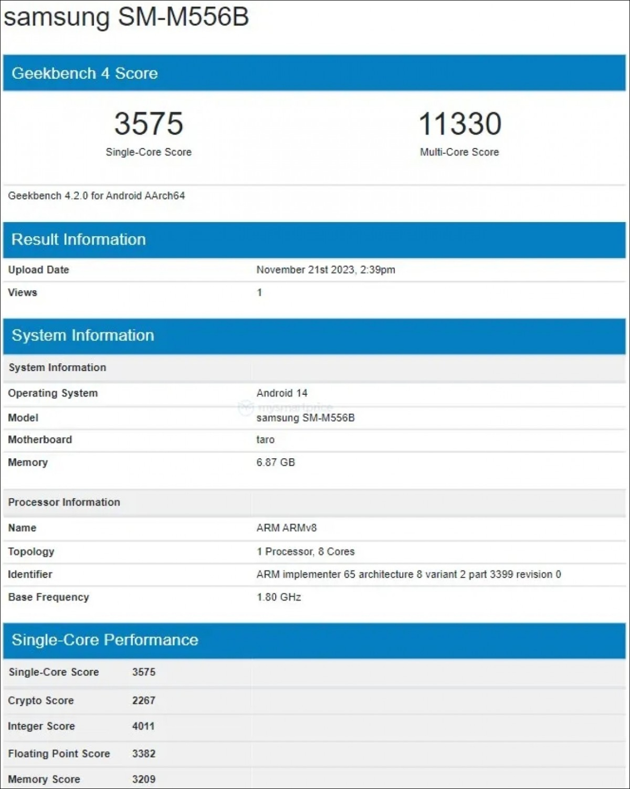 Galaxy M55 5G bị rò rỉ qua Geekbench, dùng chip Snapdragon 7 Gen 1 Galaxy M55 5G bị rò rỉ qua Geekbench, dùng chip Snapdragon 7 Gen 1