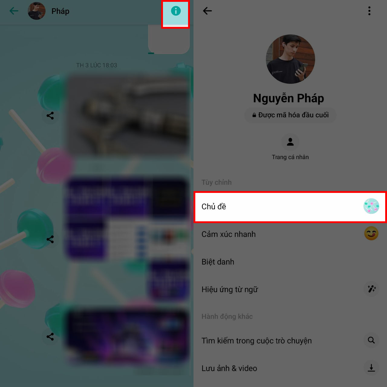 Cách đổi chủ đề Marvels trên Messenger Cách đổi chủ đề Marvels trên Messenger