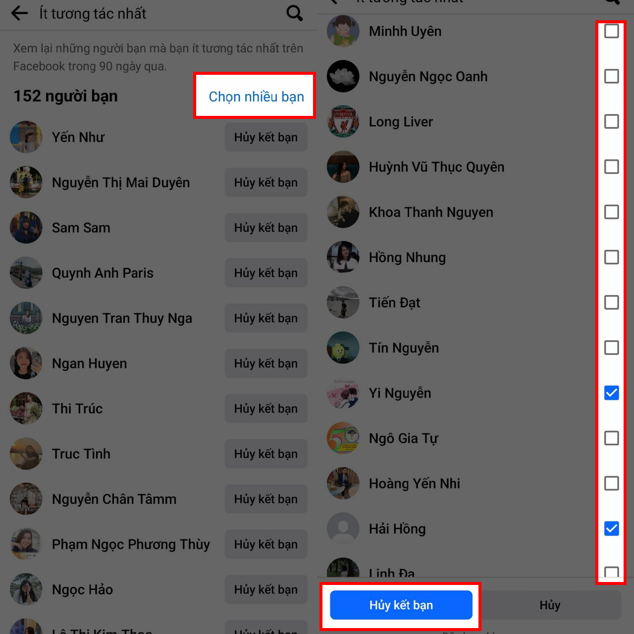 Cách lọc bạn bè ít tương tác Facebook