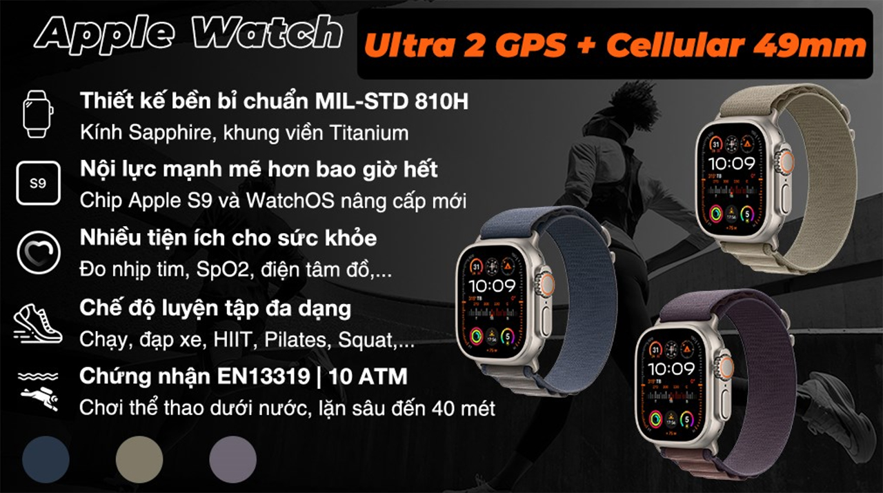 Chỉ còn 1 ngày: Apple Watch Ultra 2 giảm sốc online, mua ngay có ưu đãi đến 300K