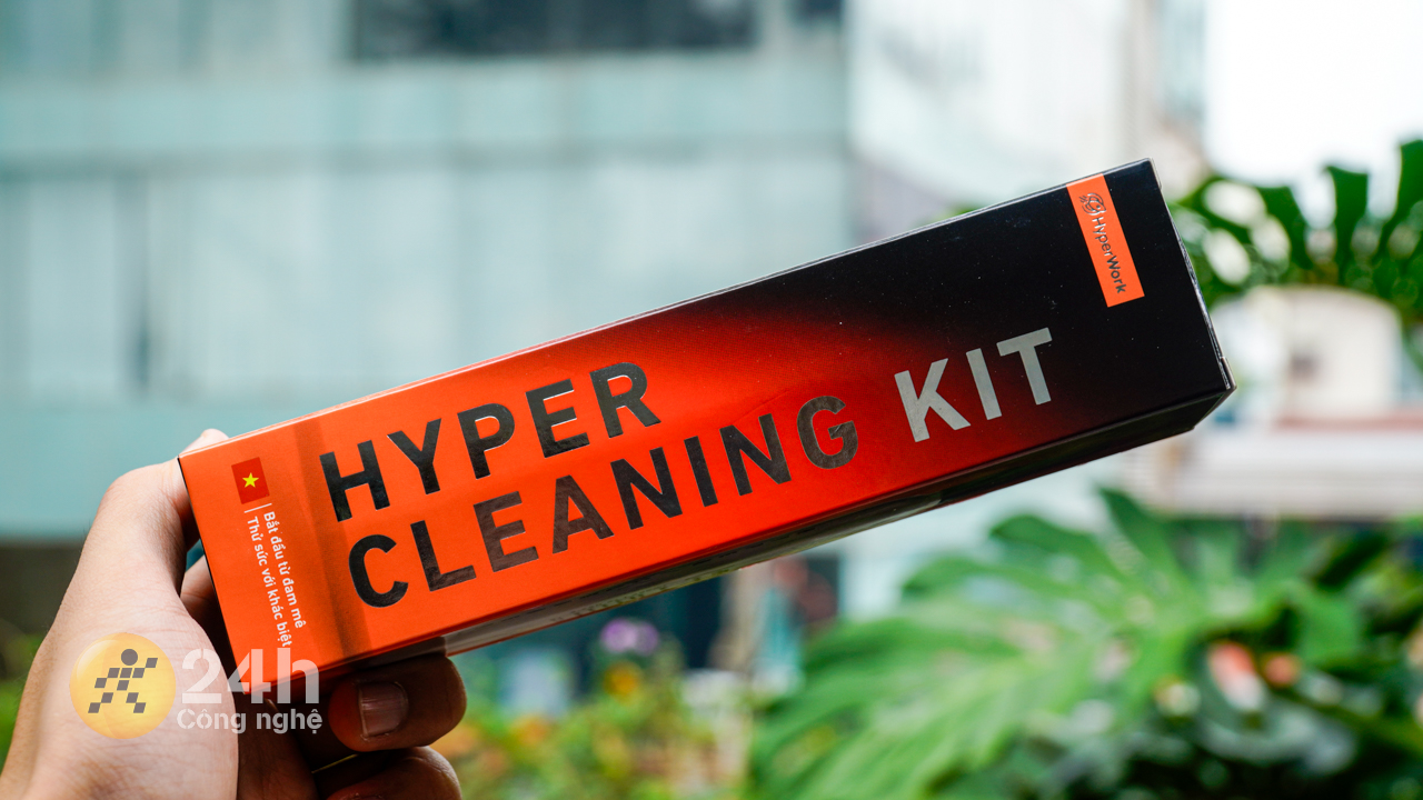 Mặt chính diện của hộp ghi tên sản phẩm - Hyper Cleaning Kit.