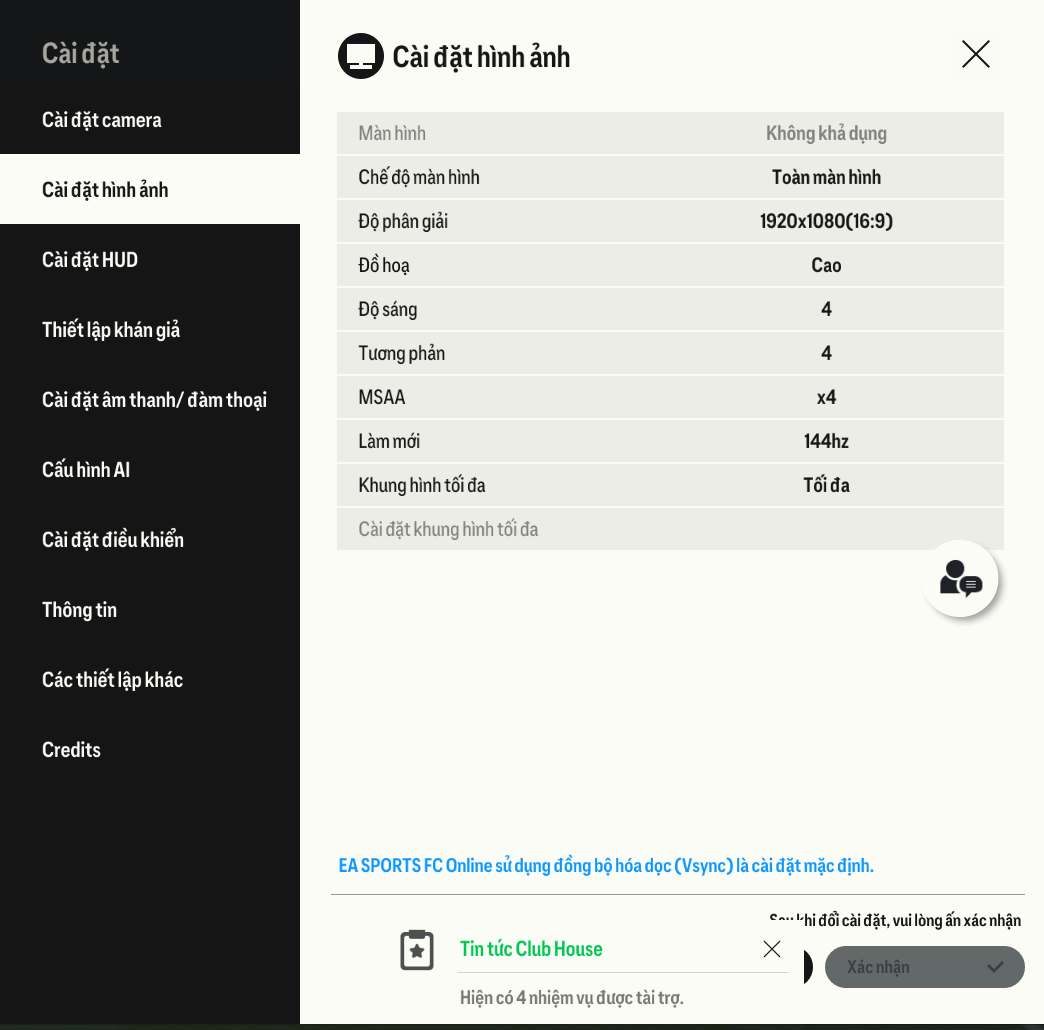 Thiết lập đồ họa game FC Online trên Acer Nitro V ANV15 Thiết lập đồ họa game FC Online trên Acer Nitro V ANV15