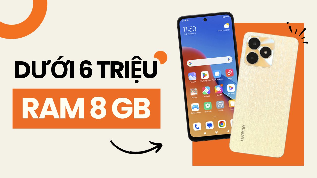 4 chiếc máy RAM lớn 8 GB dưới 6 triệu chỉ có thể tìm thấy tại TGDD