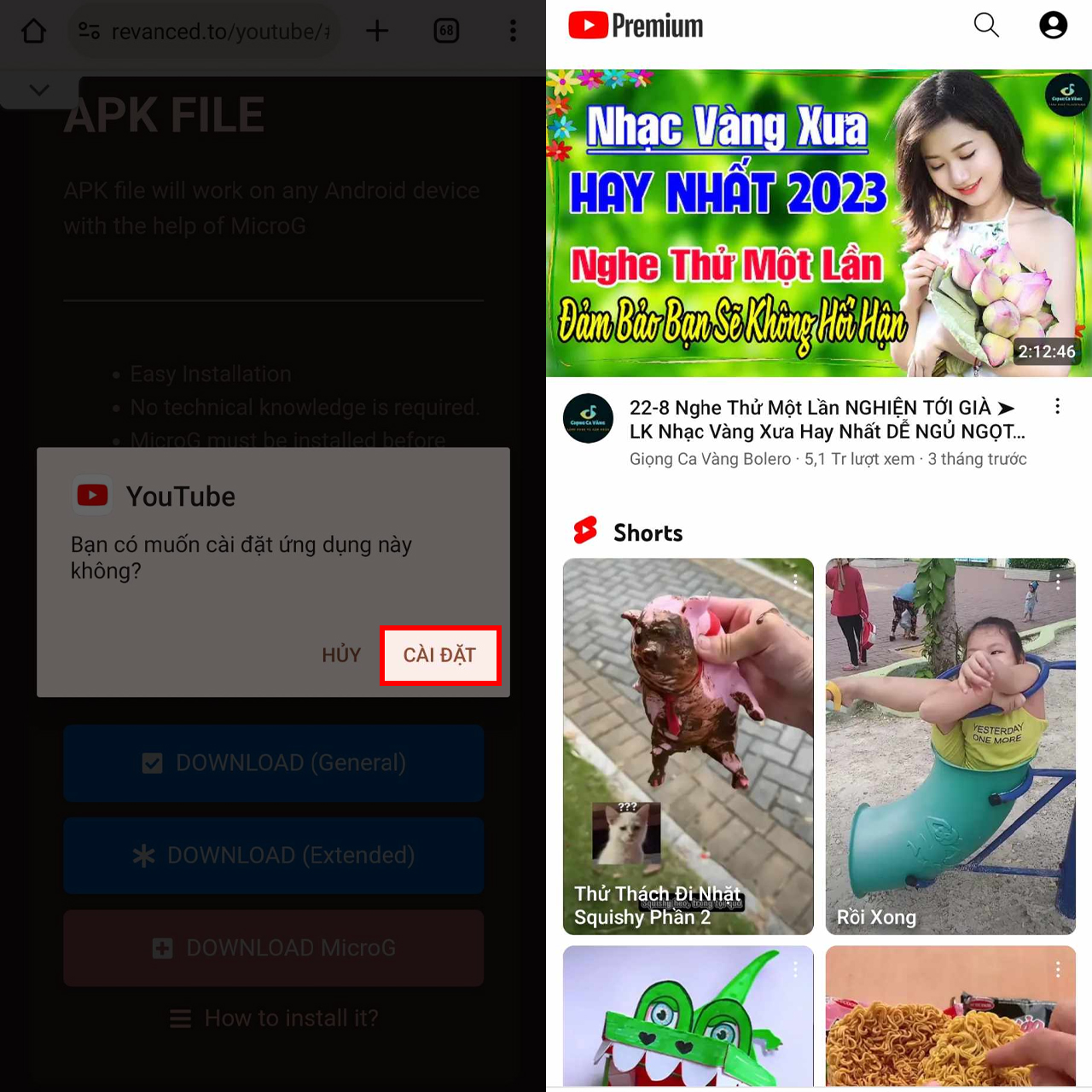 Cách tải YouTube ReVanced 18.45.43 Cách tải YouTube ReVanced 18.45.43