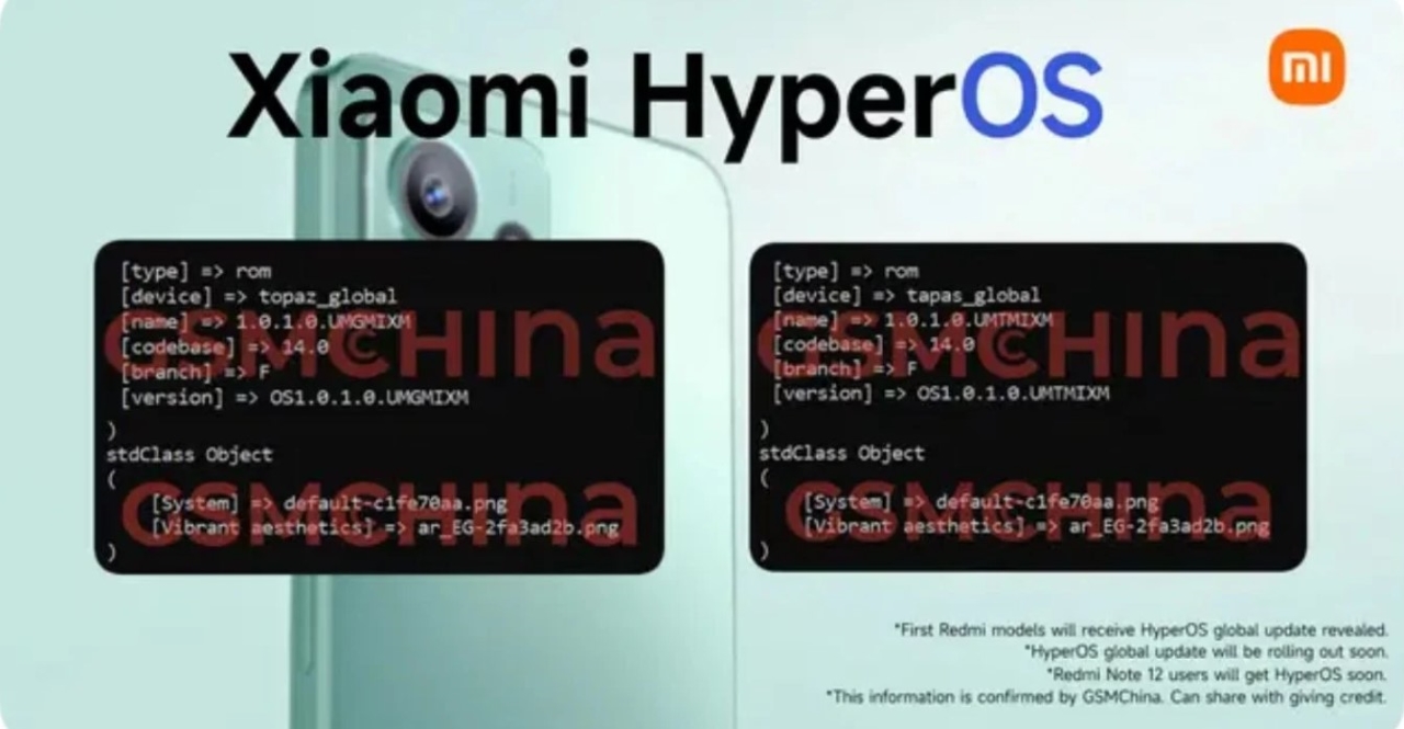 Phiên bản HyperOS trên Redmi Note 12 bị rò rỉ Phiên bản HyperOS trên Redmi Note 12 bị rò rỉ