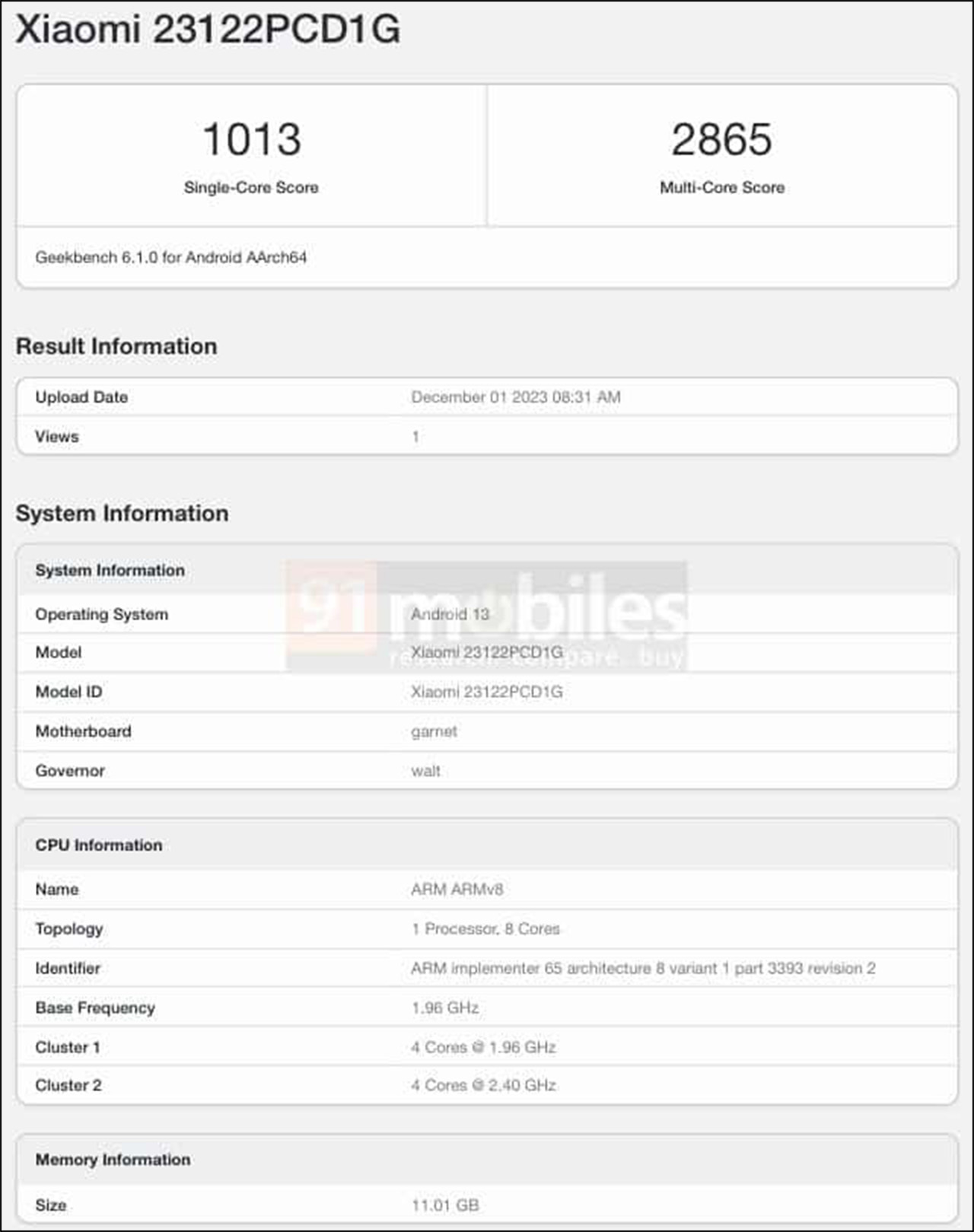 POCO X6 bị phát hiện trên nền tảng Geekbench