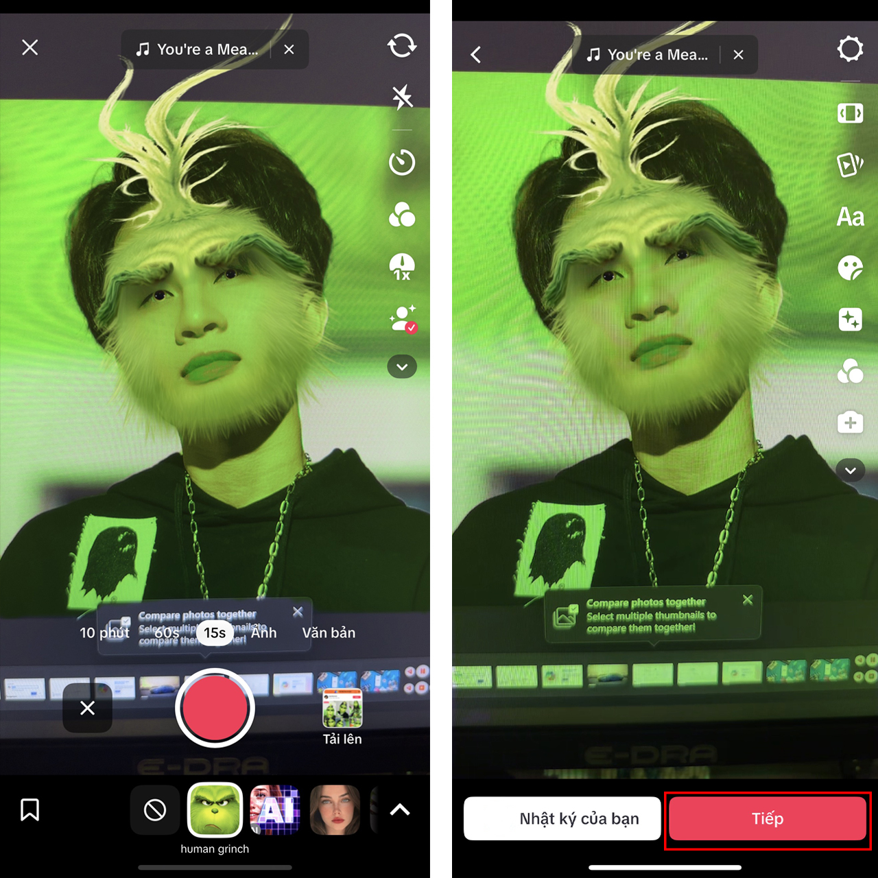 Cách tải filter Grinch trên TikTok Cách tải filter Grinch trên TikTok