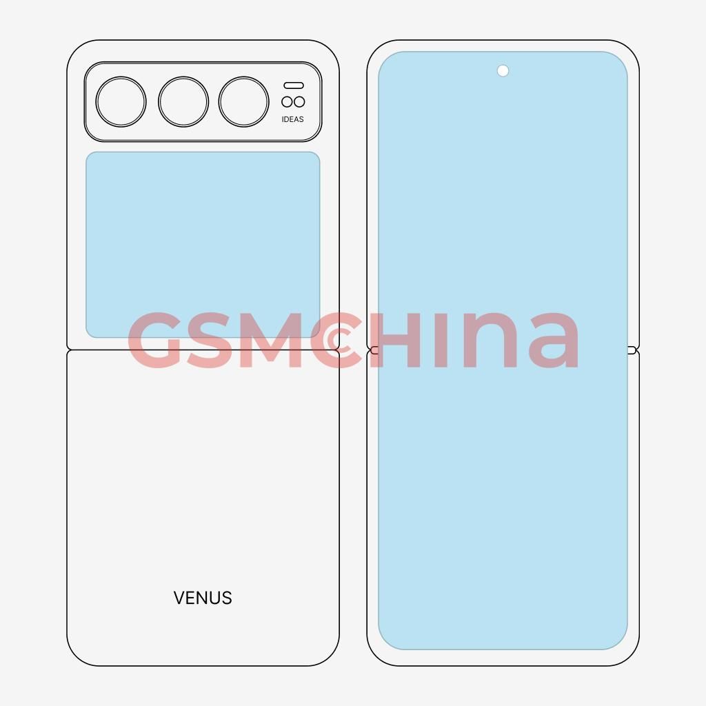 Hình ảnh thiết kế tổng thể được cho là của Xiaomi Mix Flip Hình ảnh thiết kế tổng thể được cho là của Xiaomi Mix Flip