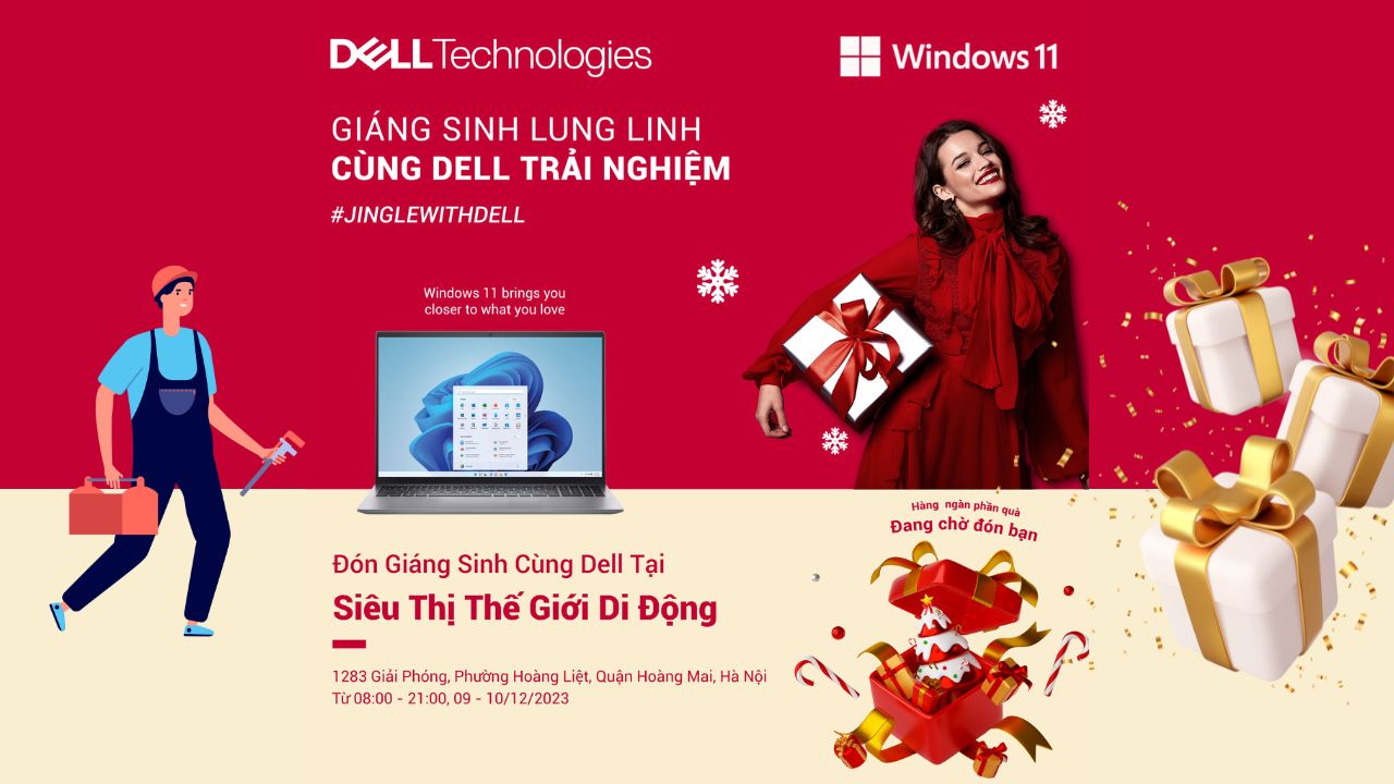 Đón Giáng sinh cùng Dell: Vệ sinh laptop miễn phí và ngàn quà tặng