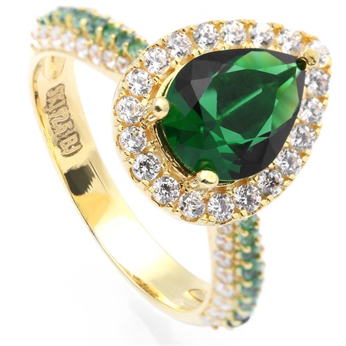 Nhẫn Bạc Nữ Đính Đá Mạ Vàng 18K AvaJi AVJ.R000362