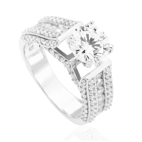 Nhẫn Bạc Nữ Đính Đá Mạ Vàng Trắng AvaJi AVJ.R000507
