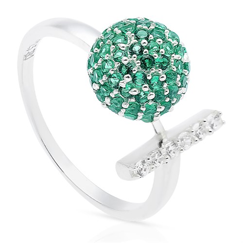 Nhẫn Bạc Nữ Đính Đá Mạ Vàng Trắng AvaJi AVJ.R000534