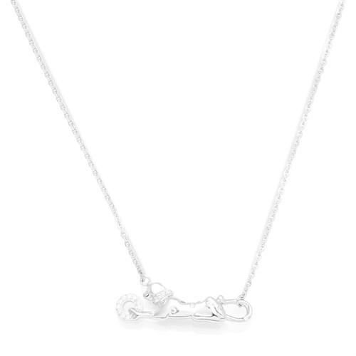 Dây Chuyền Bạc Nữ Đính Đá Mạ Vàng Trắng AvaJi AVJ.N000177.00