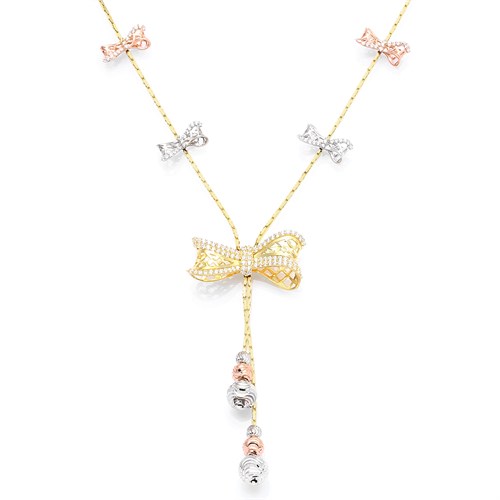 Dây Chuyền Bạc Nữ Đính Đá Mạ Vàng 18K AvaJi AVJ.N000193.00