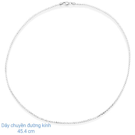 Dây Chuyền Bạc Unisex Mạ Vàng Trắng AvaJi AVJ.N000229.00