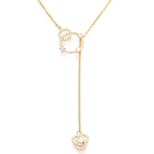Dây Chuyền Bạc Nữ Đính Đá Mạ Vàng 18K AvaJi AVJ.N000234.00
