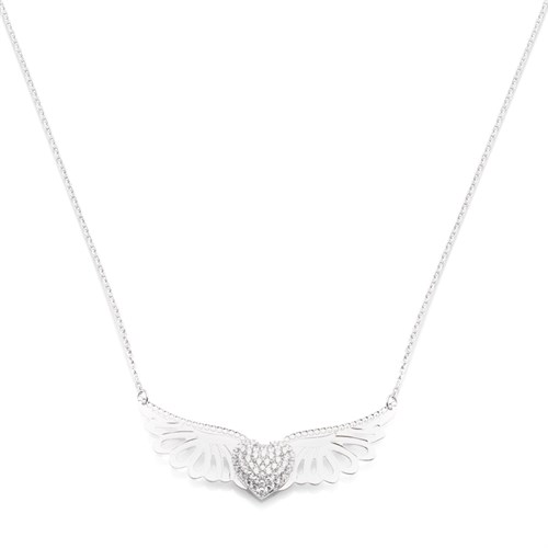Dây Chuyền Bạc Nữ Đính Đá Mạ Vàng Trắng AvaJi AVJ.N000243.00