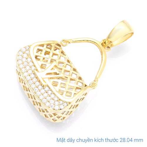Mặt Dây Chuyền Bạc Nữ Đính Đá Mạ Vàng 18K AvaJi AVJ.P000009.00
