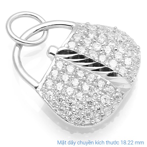 Mặt Dây Chuyền Bạc Nữ Đính Đá Mạ Vàng Trắng AvaJi AVJ.P000050.00