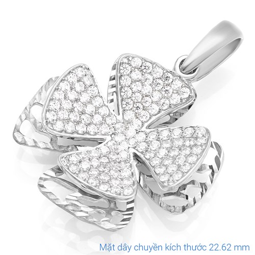 Mặt Dây Chuyền Bạc Nữ Đính Đá Mạ Vàng Trắng AvaJi AVJ.P000056.00