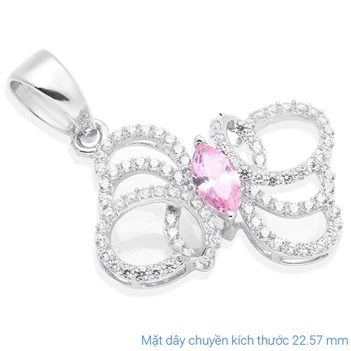 Mặt Dây Chuyền Bạc Nữ Đính Đá Mạ Vàng Trắng AvaJi AVJ.P000063.00