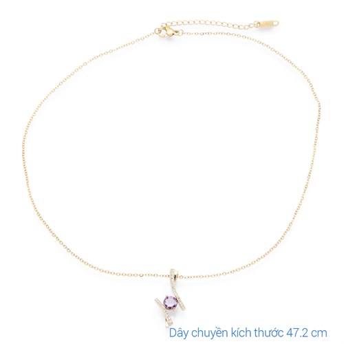 Dây Chuyền Hợp Kim Nữ Đính Đá AvaJi AVJ.N000322.00