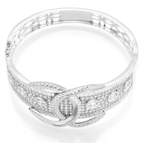 Vòng Tay Bạc Nữ Đính Đá Mạ Vàng Trắng AvaJi AVJ.B000072