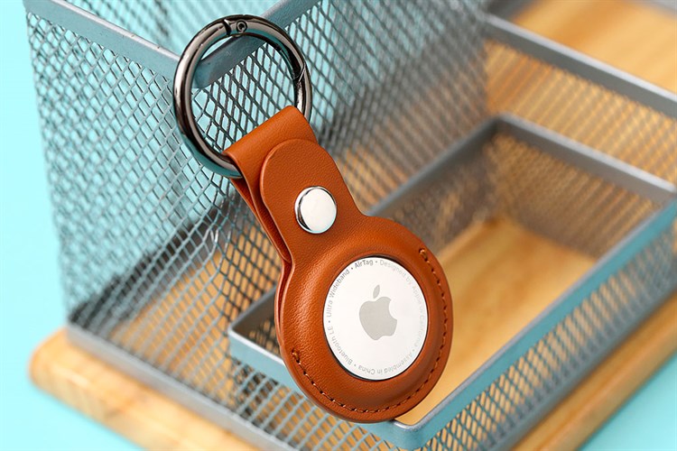 Vỏ bảo vệ AirTag Nhựa dẻo PU Well JM Nâu Màu Nâu