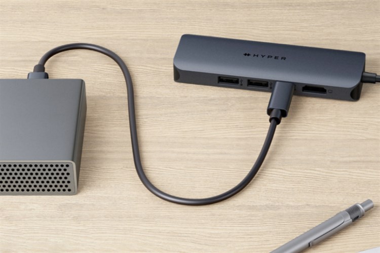 Adapter chuyển đổi Type C 6 in 1 HyperDrive Next HD4002 Màu Xanh đậm