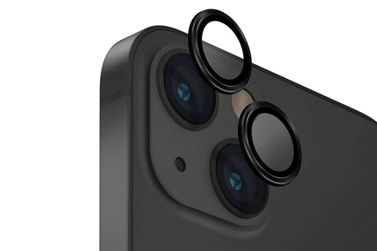 Miếng dán camera iPhone 15/15 Plus OPTIX ALUMINIUM UNIQ Màu Đen