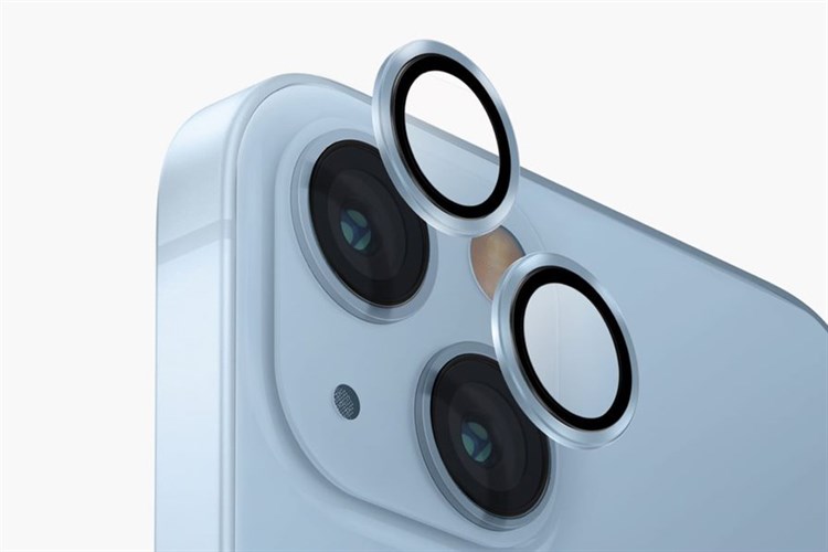 Miếng dán camera iPhone 15/15 Plus OPTIX ALUMINIUM UNIQ Màu Xanh