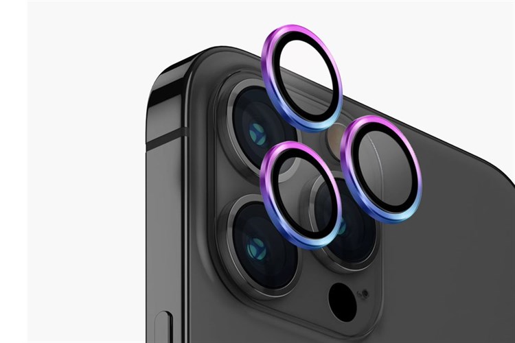 Miếng dán camera iPhone 15 Pro OPTIX ALUMINIUM UNIQ Màu Màu kết hợp